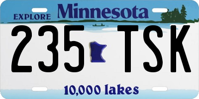 MN license plate 235TSK