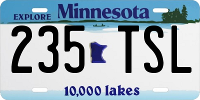 MN license plate 235TSL