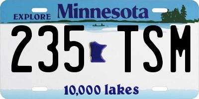 MN license plate 235TSM