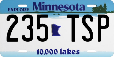MN license plate 235TSP