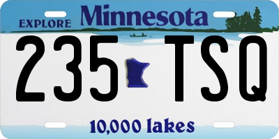 MN license plate 235TSQ
