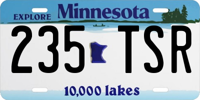 MN license plate 235TSR