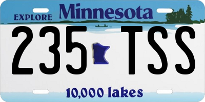 MN license plate 235TSS
