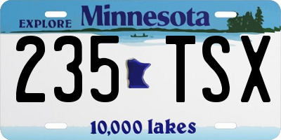 MN license plate 235TSX
