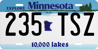 MN license plate 235TSZ