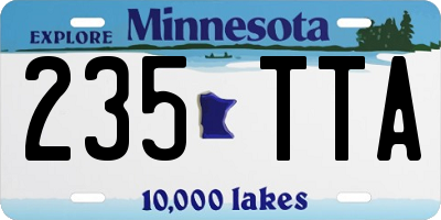 MN license plate 235TTA