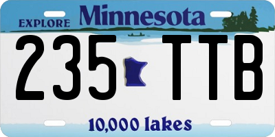 MN license plate 235TTB