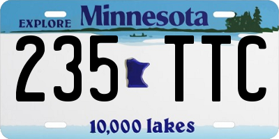 MN license plate 235TTC