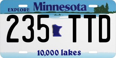 MN license plate 235TTD
