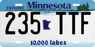 MN license plate 235TTF