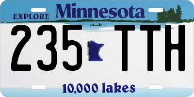 MN license plate 235TTH