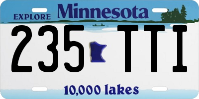 MN license plate 235TTI
