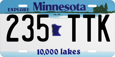 MN license plate 235TTK