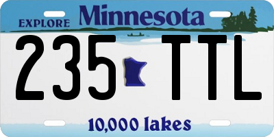 MN license plate 235TTL