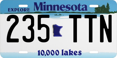 MN license plate 235TTN