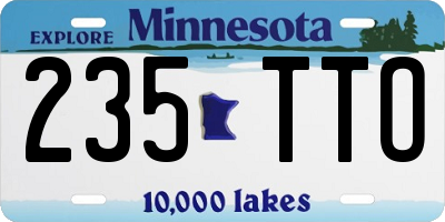 MN license plate 235TTO
