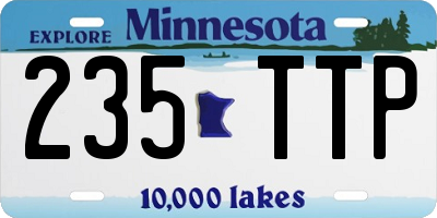 MN license plate 235TTP