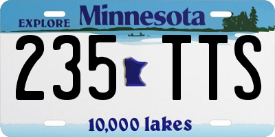 MN license plate 235TTS