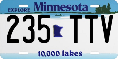MN license plate 235TTV