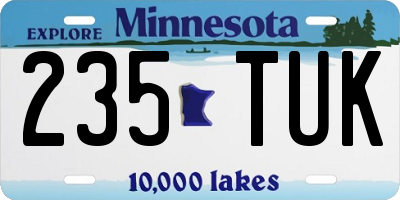 MN license plate 235TUK