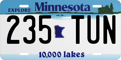 MN license plate 235TUN