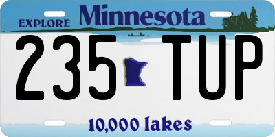 MN license plate 235TUP