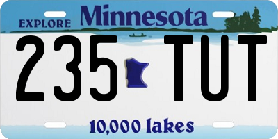 MN license plate 235TUT