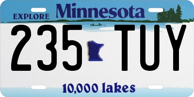 MN license plate 235TUY