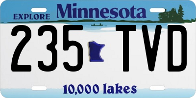 MN license plate 235TVD