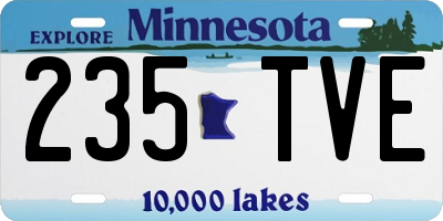 MN license plate 235TVE