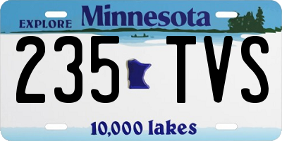 MN license plate 235TVS