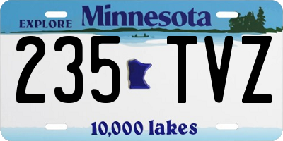 MN license plate 235TVZ