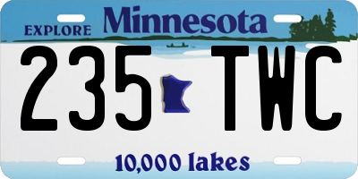 MN license plate 235TWC
