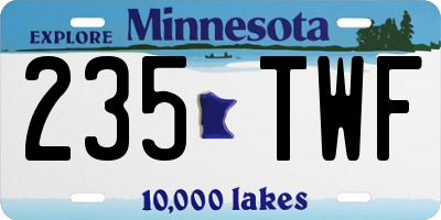 MN license plate 235TWF