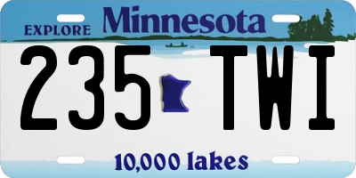 MN license plate 235TWI