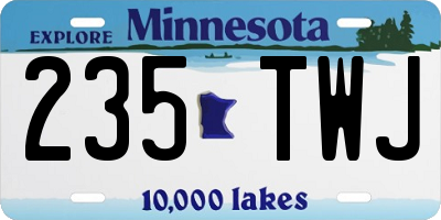 MN license plate 235TWJ