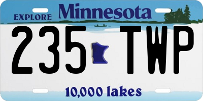 MN license plate 235TWP