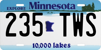 MN license plate 235TWS