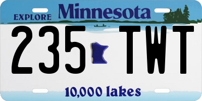 MN license plate 235TWT