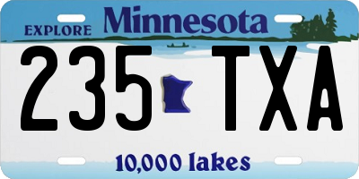 MN license plate 235TXA