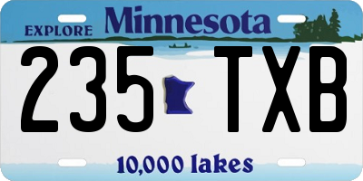 MN license plate 235TXB