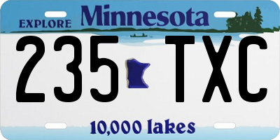 MN license plate 235TXC