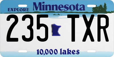 MN license plate 235TXR