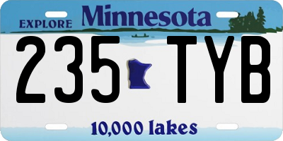 MN license plate 235TYB