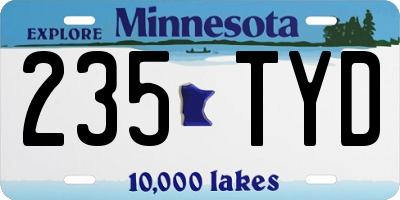 MN license plate 235TYD