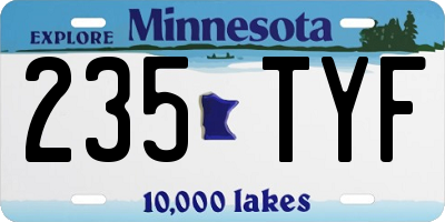 MN license plate 235TYF