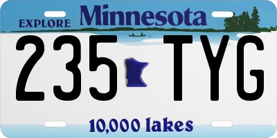 MN license plate 235TYG