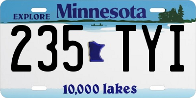 MN license plate 235TYI