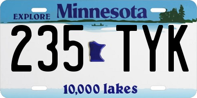 MN license plate 235TYK