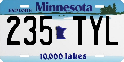 MN license plate 235TYL